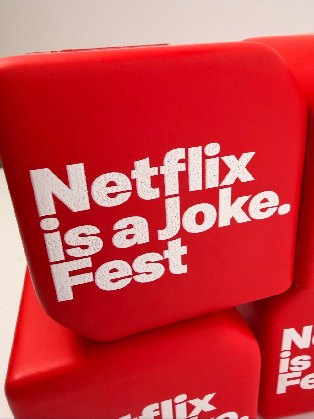 Netflix is a Joke Fest Red Promotional Cube (ONLY ONE)